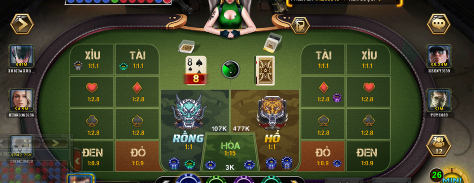 Cách chơi Rồng Hổ rinh tiền về túi tại cổng game B52