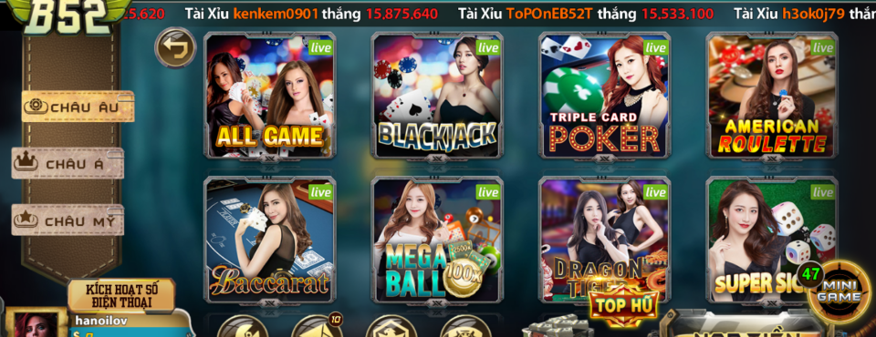 Mẹo chơi Live Casino cực dễ dàng tại cổng game B52
